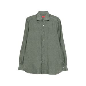 Isaia Green Shirts Men